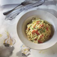 Spaghetti with garlic oil and chilli page 75