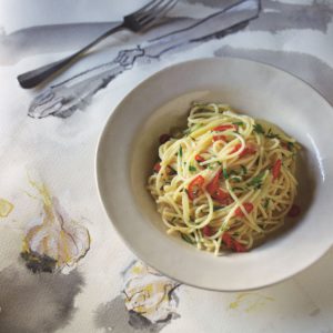 Spaghetti with garlic oil and chilli page 75