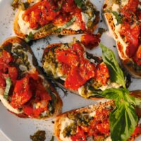 VCV - Pesto and hummus bruschetta
