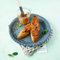 VFF - Tomato Almond and Mint Crostini